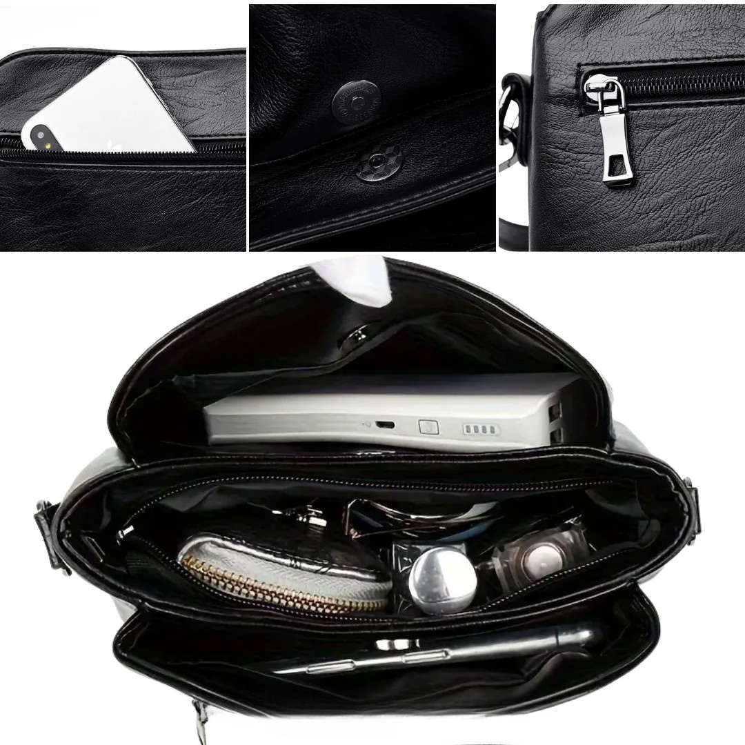 Women’s Compact Leather Crossbody Bag with Adjustable Strap | Liana