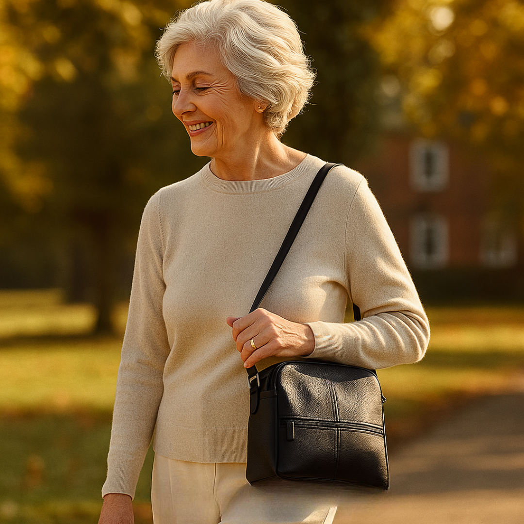 Women’s Compact Leather Crossbody Bag with Adjustable Strap | Liana