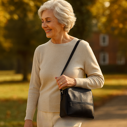 Women’s Compact Leather Crossbody Bag with Adjustable Strap | Liana