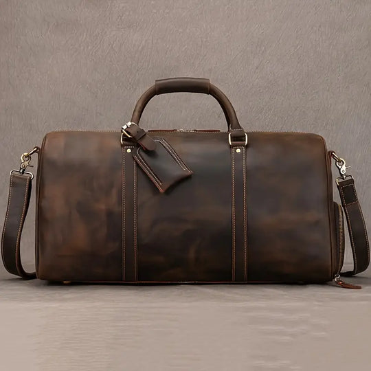Men’s Full-Grain Leather Large Travel Duffle Bag | Joseph