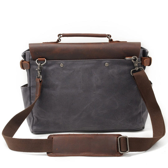 Men’s Vintage Waxed Canvas & Leather Messenger Bag | Alexander