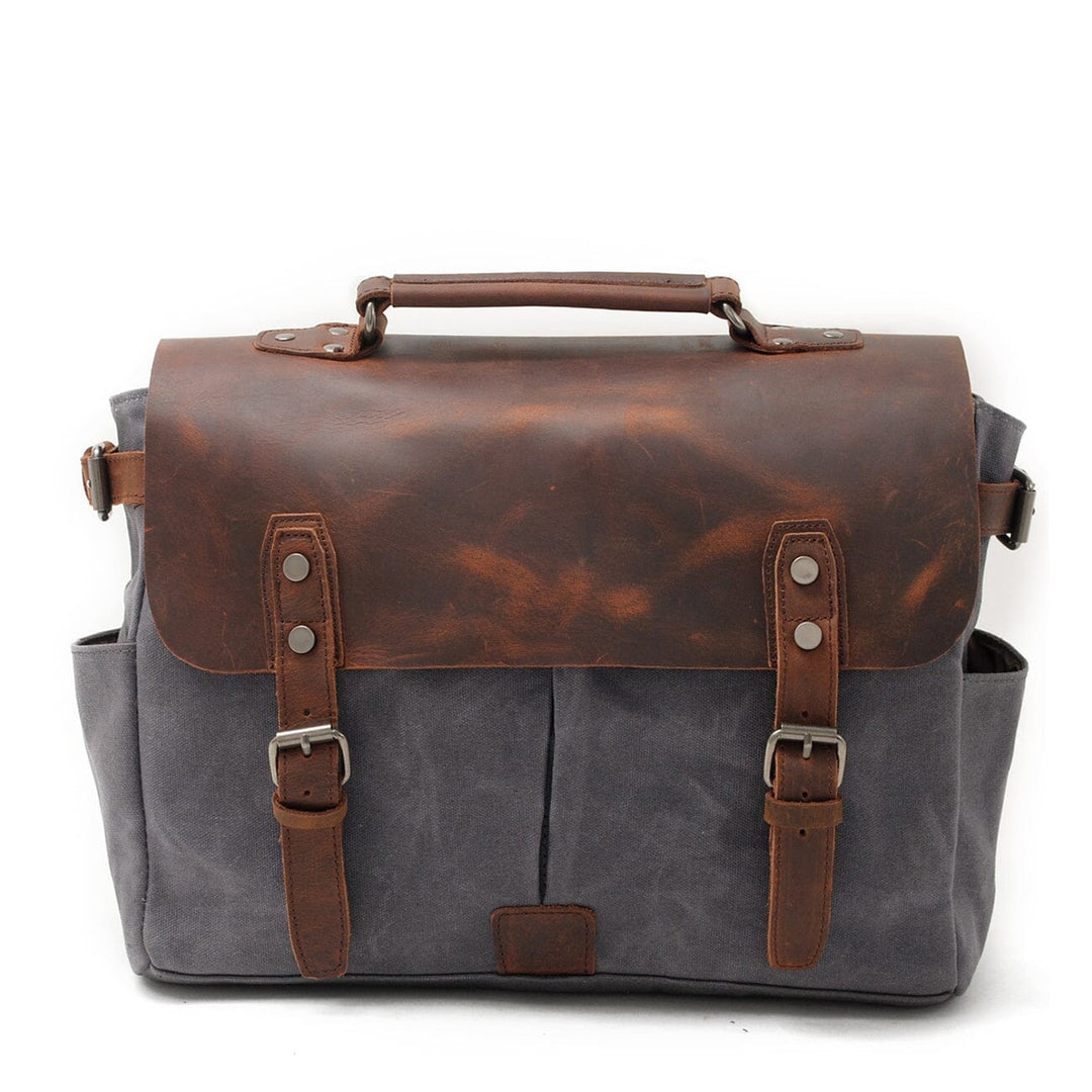 Men’s Vintage Waxed Canvas & Leather Messenger Bag | Alexander