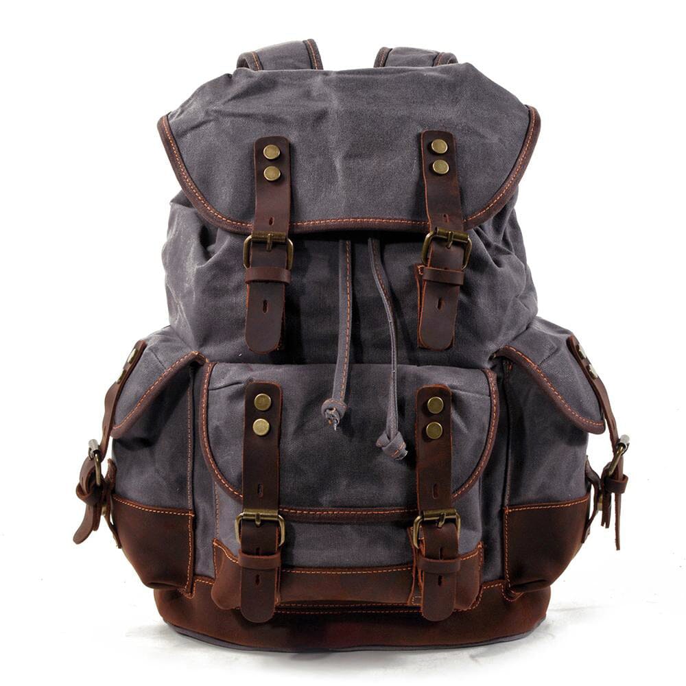 Men’s Heavy-Duty Waxed Canvas Hiking Backpack | John