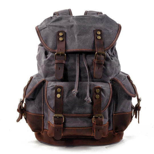 Men’s Heavy-Duty Waxed Canvas Hiking Backpack | John