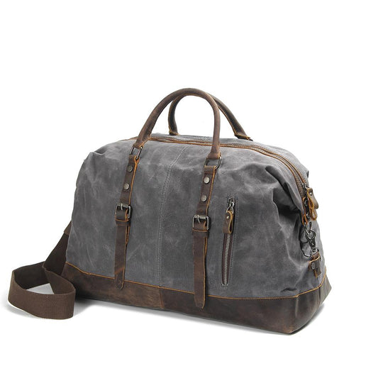 Unisex Waxed Canvas Leather Large Travel Duffel | Christopher