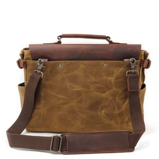 Men’s Vintage Waxed Canvas & Leather Messenger Bag | Alexander