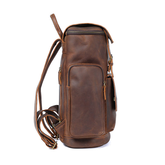 Men’s Full-Grain Leather Laptop Backpack | Charles