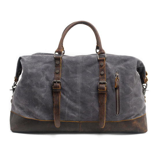 Unisex Waxed Canvas Leather Large Travel Duffel | Christopher