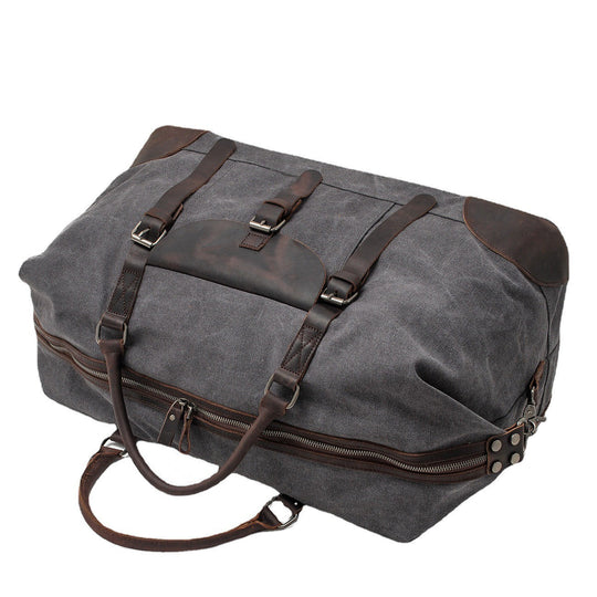 Unisex Heavy-Duty Canvas Leather Large Travel Duffel | Thomas