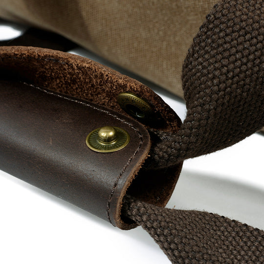 Men’s Waxed Canvas Leather Duffle Bag | David