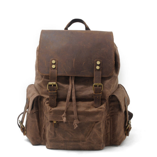 Unisex Vintage Waxed Canvas Travel Backpack | Jacob