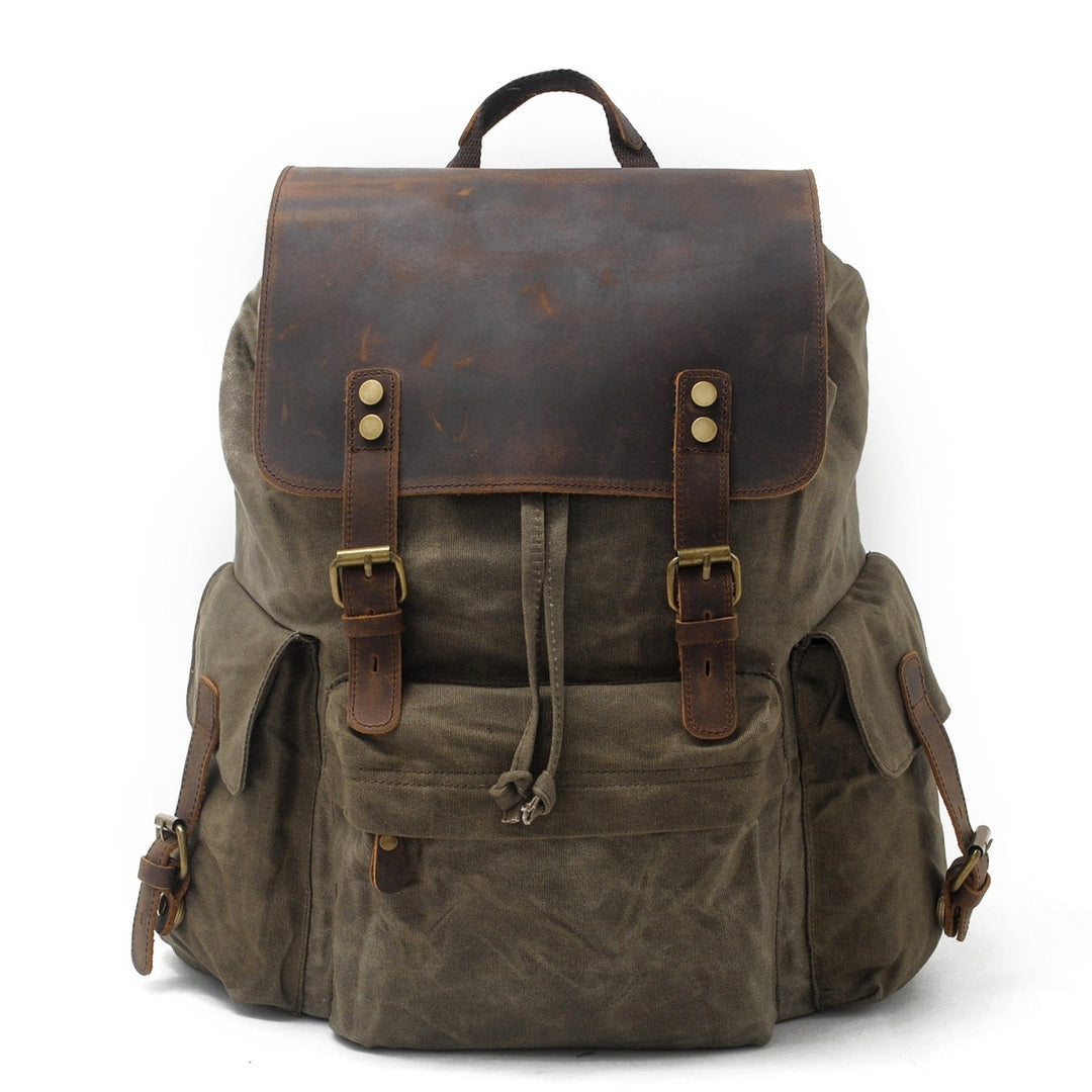 Unisex Vintage Waxed Canvas Travel Backpack | Jacob