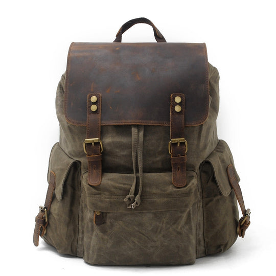 Unisex Vintage Waxed Canvas Travel Backpack | Jacob