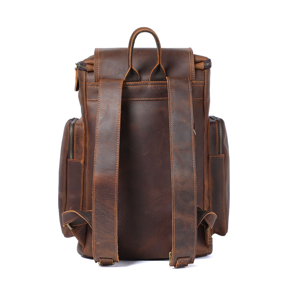 Men’s Full-Grain Leather Laptop Backpack | Charles