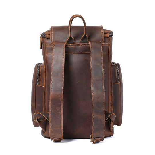 Men’s Full-Grain Leather Laptop Backpack | Charles