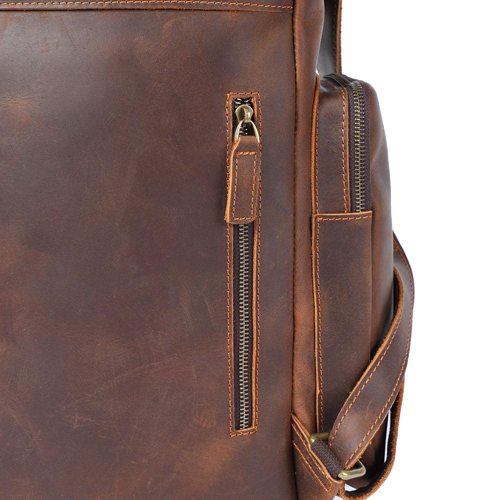 Men’s Full-Grain Leather Laptop Backpack | Charles