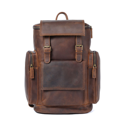 Men’s Full-Grain Leather Laptop Backpack | Charles