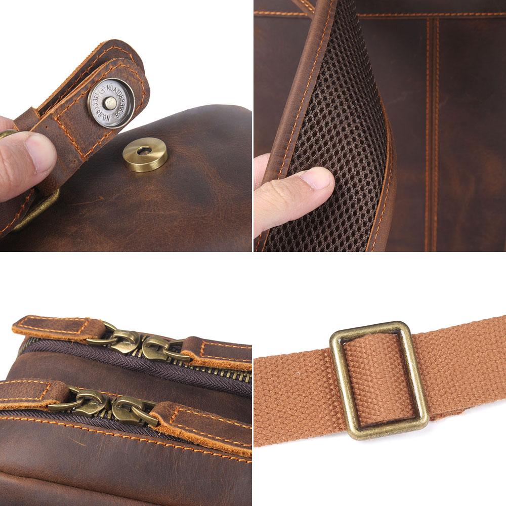 Men’s Retro Full-Grain Leather Travel Backpack | Robert