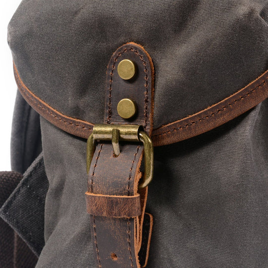 Men’s Vintage Canvas Leather Backpack | James
