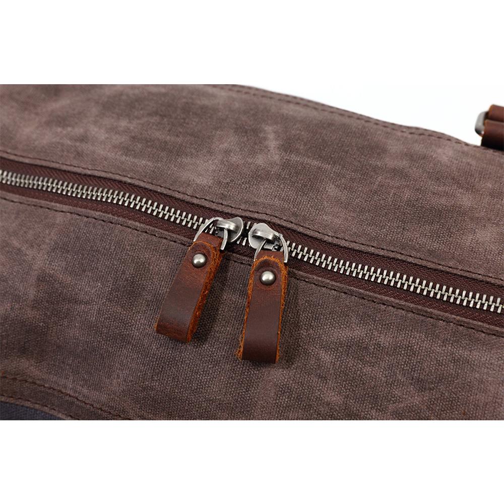 Unisex Large Waterproof Waxed Canvas Leather Travel Holdall 42L | Alex