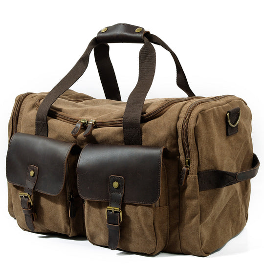 Men’s Waxed Canvas Leather Duffle Bag | David