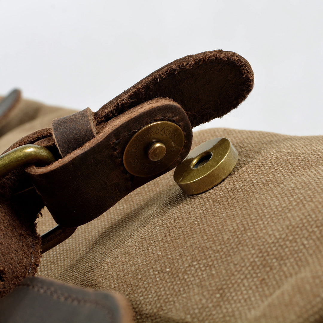 Men’s Waxed Canvas Leather Duffle Bag | David
