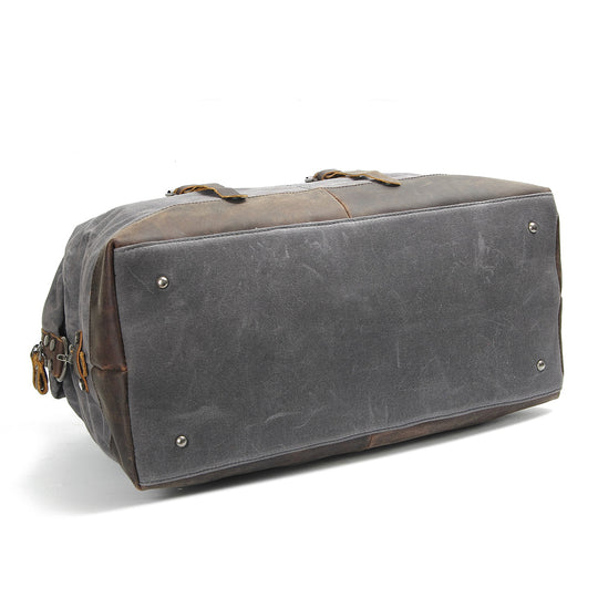 Unisex Waxed Canvas Leather Large Travel Duffel | Christopher