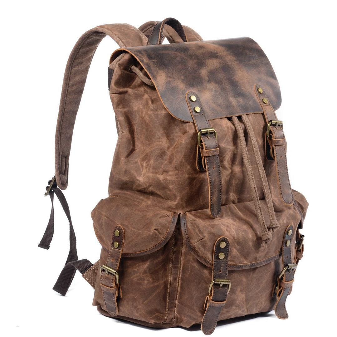Men’s Vintage Canvas Leather Backpack | James