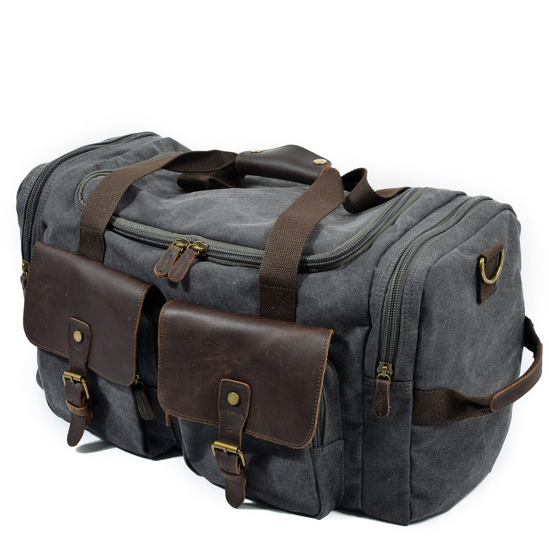 Men’s Waxed Canvas Leather Duffle Bag | David