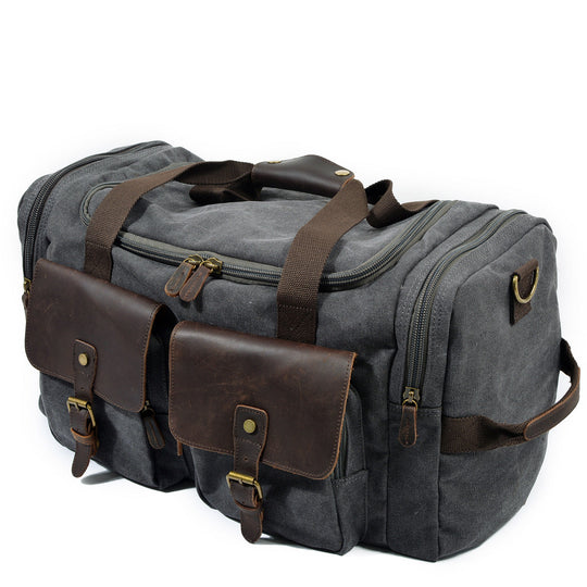 Men’s Waxed Canvas Leather Duffle Bag | David