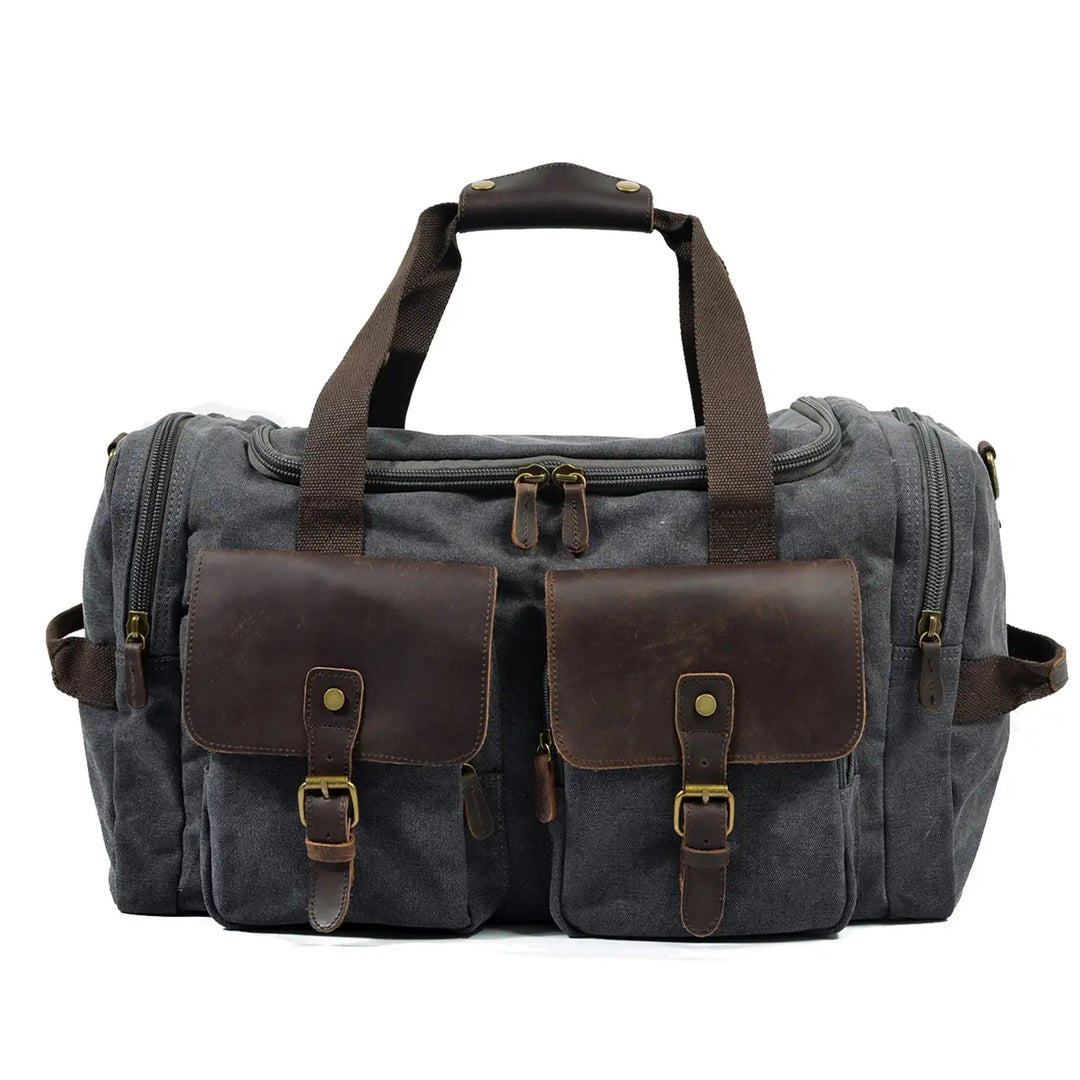Men’s Waxed Canvas Leather Duffle Bag | David