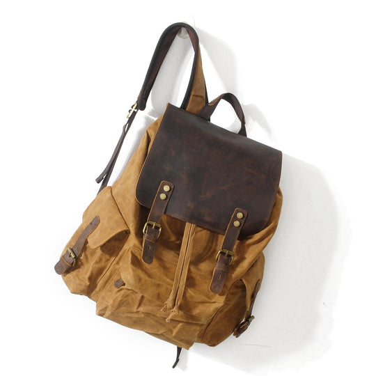 Unisex Vintage Waxed Canvas Travel Backpack | Jacob