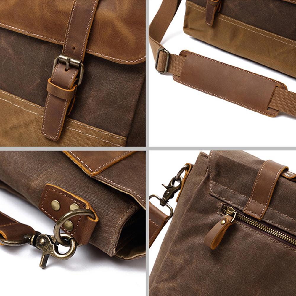 Jack – Water-Resistant Waxed Canvas Messenger Bag | Vintage & Durable