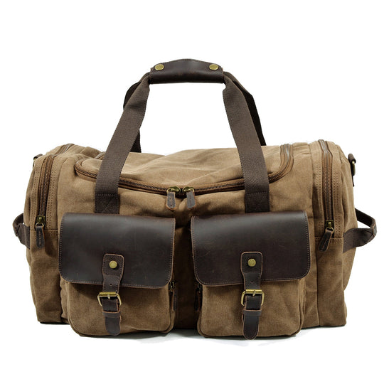 Men’s Waxed Canvas Leather Duffle Bag | David