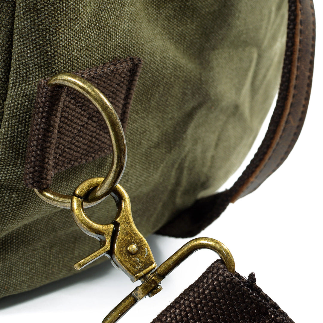 Men’s Waxed Canvas Leather Duffle Bag | David