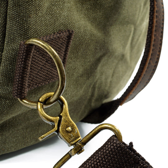 Men’s Waxed Canvas Leather Duffle Bag | David
