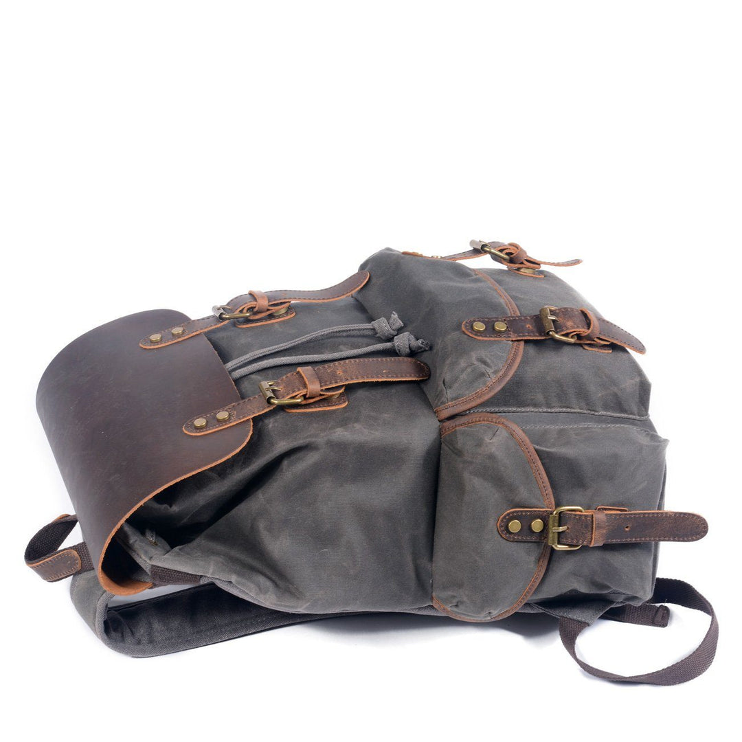 Men’s Vintage Canvas Leather Backpack | James