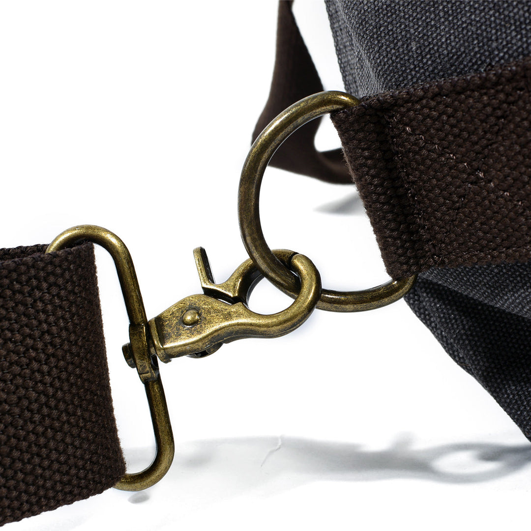 Men’s Waxed Canvas Leather Duffle Bag | David