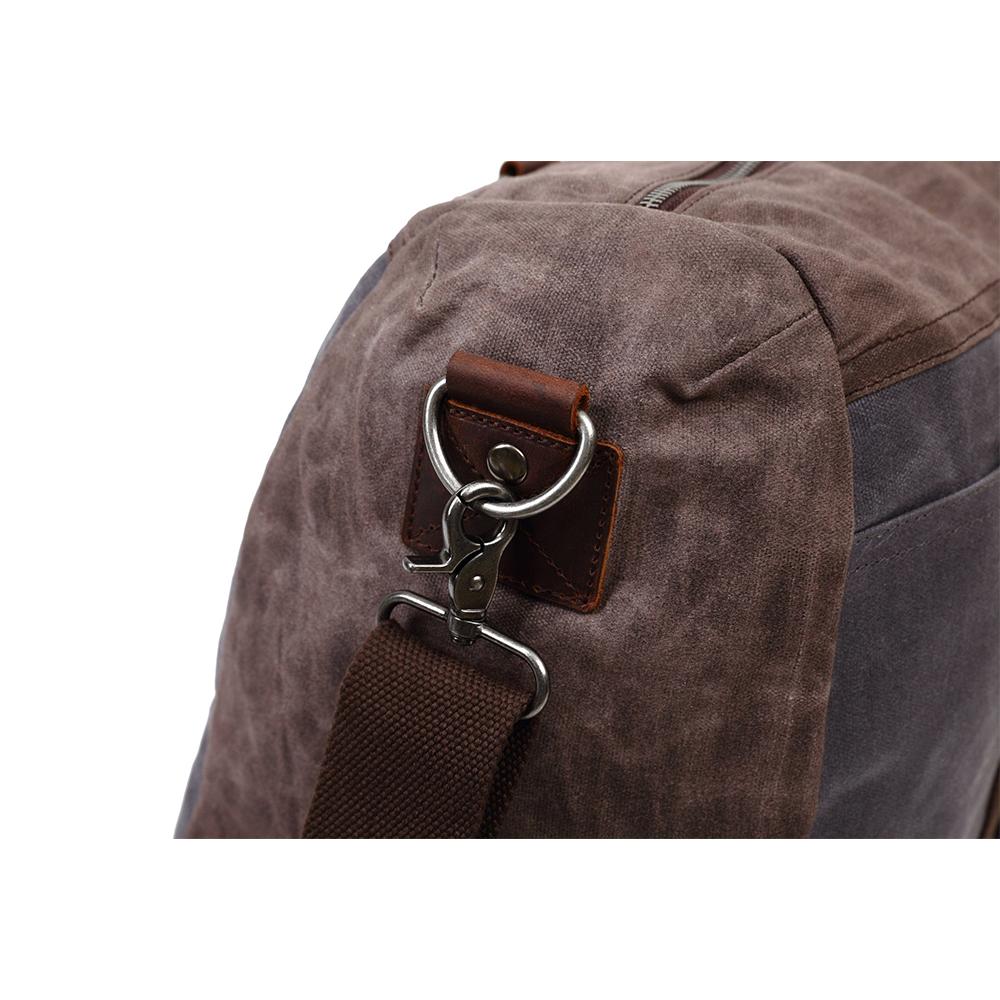 Unisex Large Waterproof Waxed Canvas Leather Travel Holdall 42L | Alex