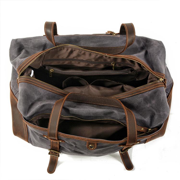 Unisex Waterproof Waxed Canvas Leather Travel Duffel | Anthony