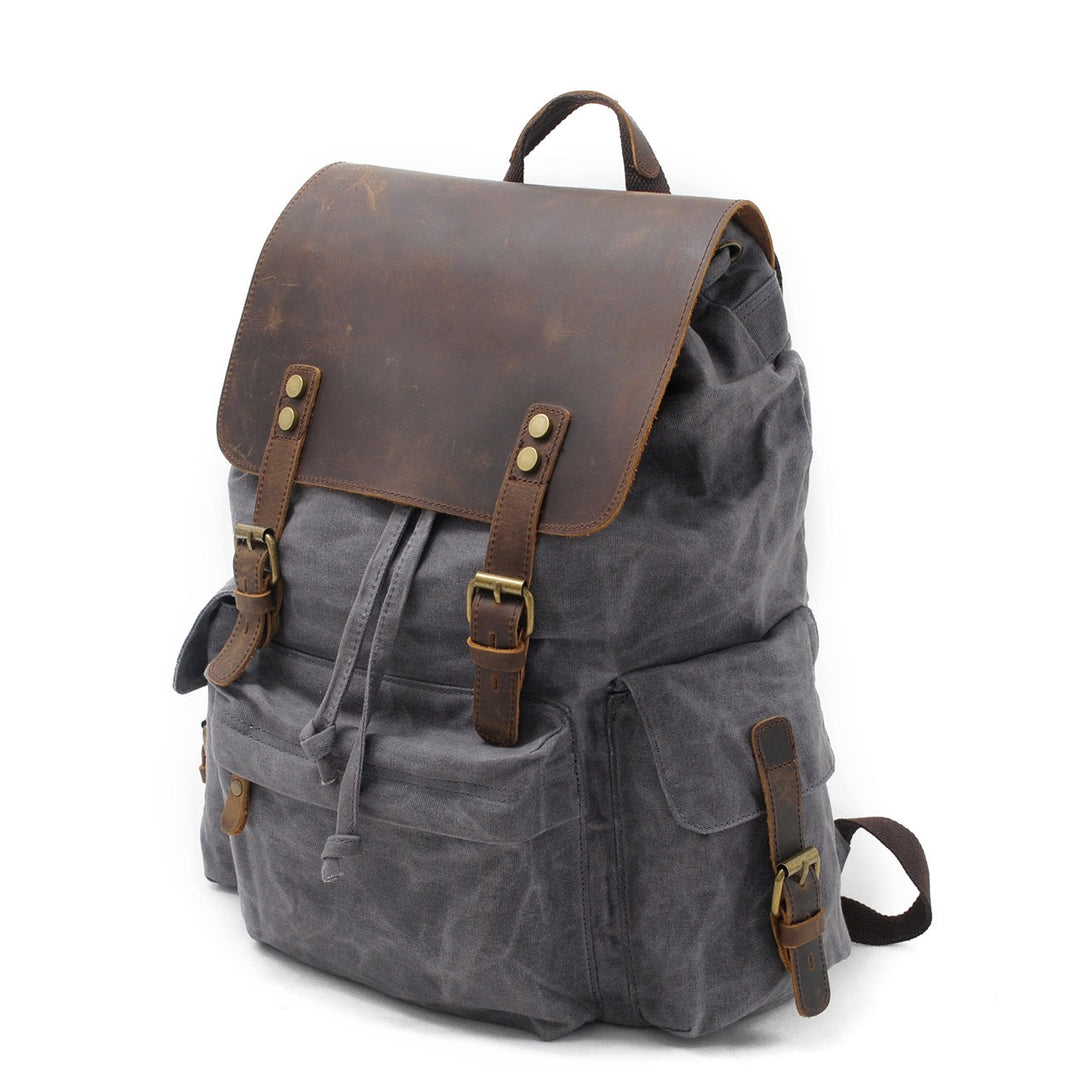 Unisex Vintage Waxed Canvas Travel Backpack | Jacob