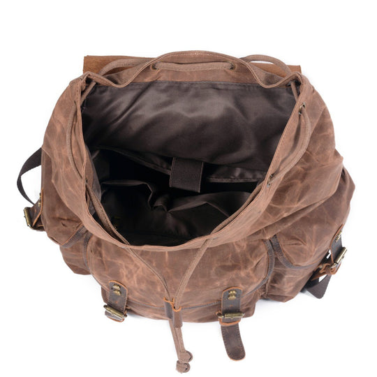 Men’s Vintage Canvas Leather Backpack | James