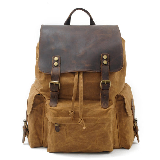 Unisex Vintage Waxed Canvas Travel Backpack | Jacob