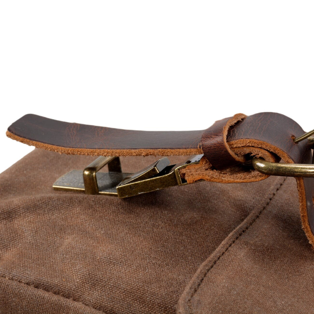 Men’s Vintage Waxed Canvas Leather Messenger Bag | Ryan