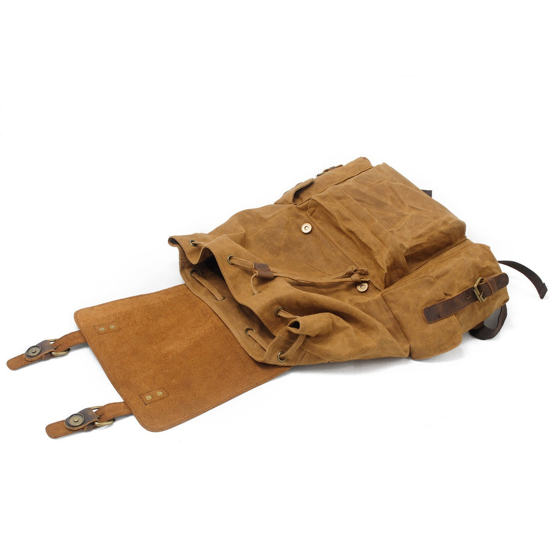Unisex Vintage Waxed Canvas Travel Backpack | Jacob