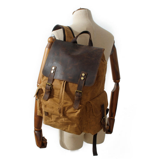 Unisex Vintage Waxed Canvas Travel Backpack | Jacob