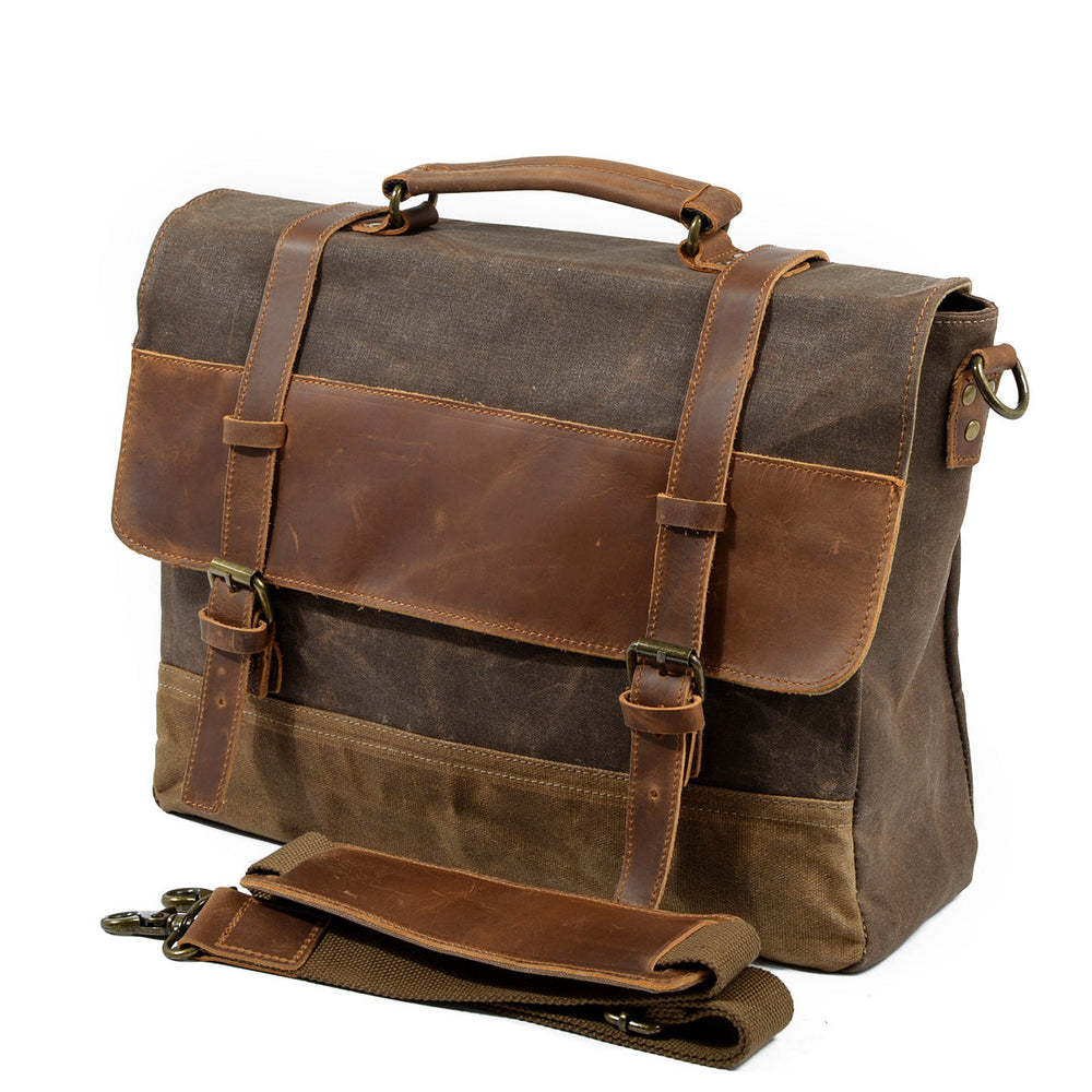 Jack – Water-Resistant Waxed Canvas Messenger Bag | Vintage & Durable