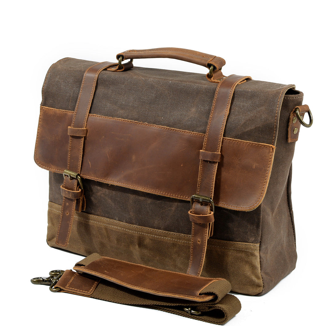 Jack – Water-Resistant Waxed Canvas Messenger Bag | Vintage & Durable