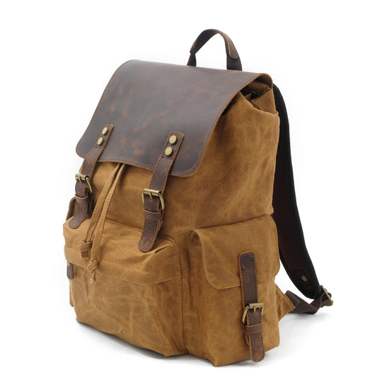 Unisex Vintage Waxed Canvas Travel Backpack | Jacob