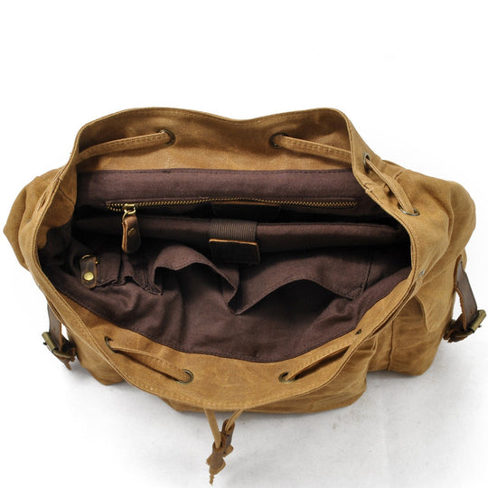 Unisex Vintage Waxed Canvas Travel Backpack | Jacob